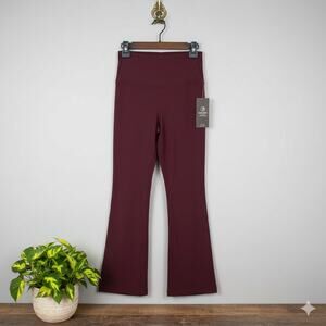 MPG Womens Yoga Vital High-Rise Boot Cut Leggings Side Slit Brown Size Medium